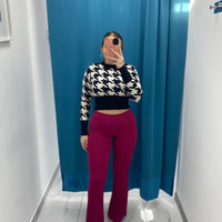 Pantalone a Zampa Magenta 2148