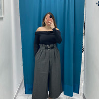Pantaloni Culotte Grigio