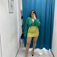 Gonna con motivi verde