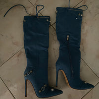 Stivali denim laces