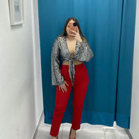 Blusa con paillettes