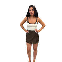 Gonna pareo corta Lino - 12336