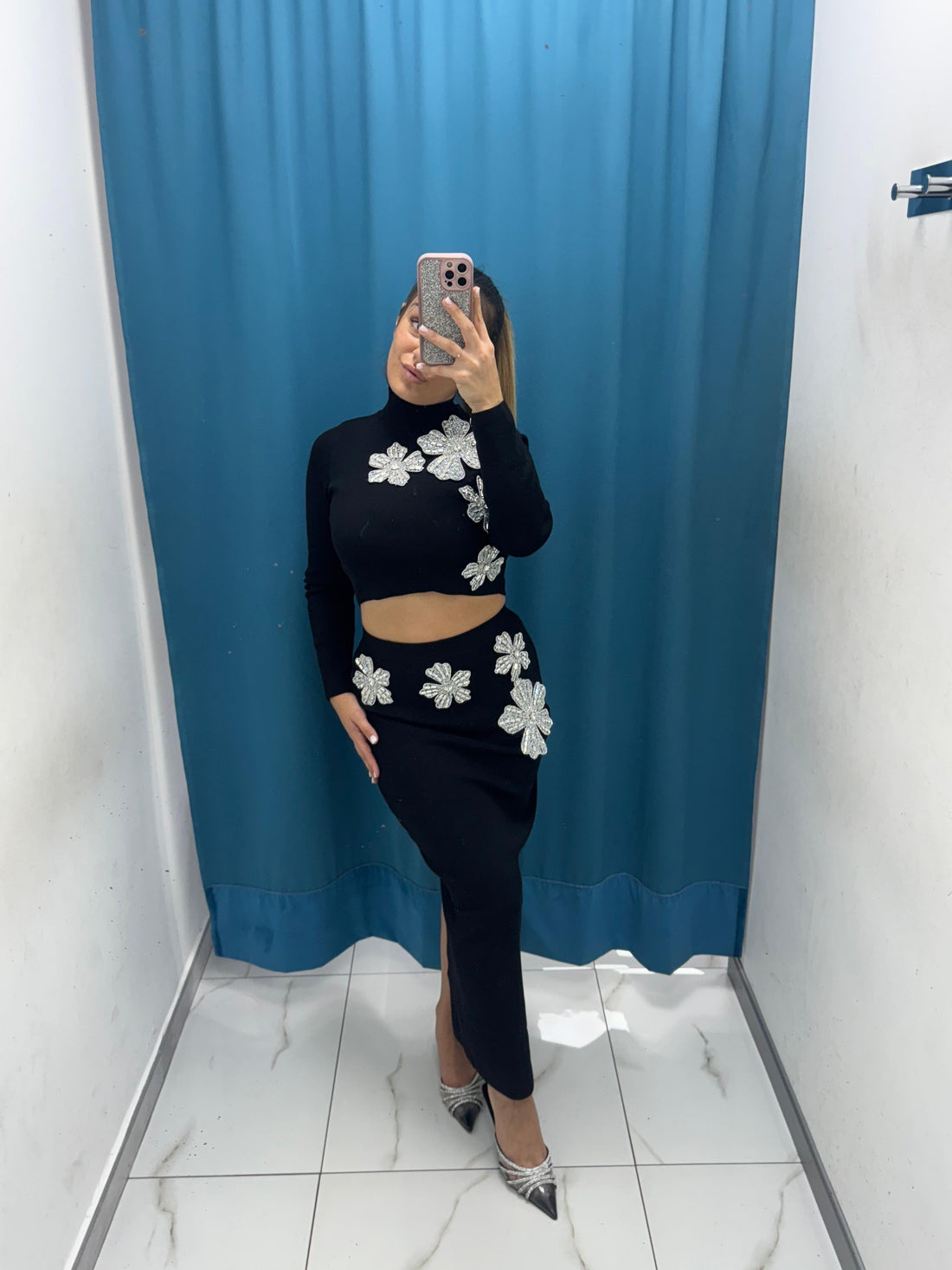 Twin Set Gonna e Maglia con Dettagli Sparkle-65090