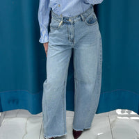 Jeans balloon sfrangiato 11521