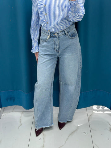 Jeans balloon sfrangiato 11521