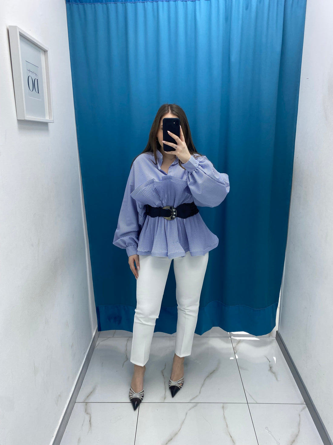 Pantalone slim fit bianco 8870