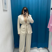 Tailleur satin giacca e pantalone GC32
