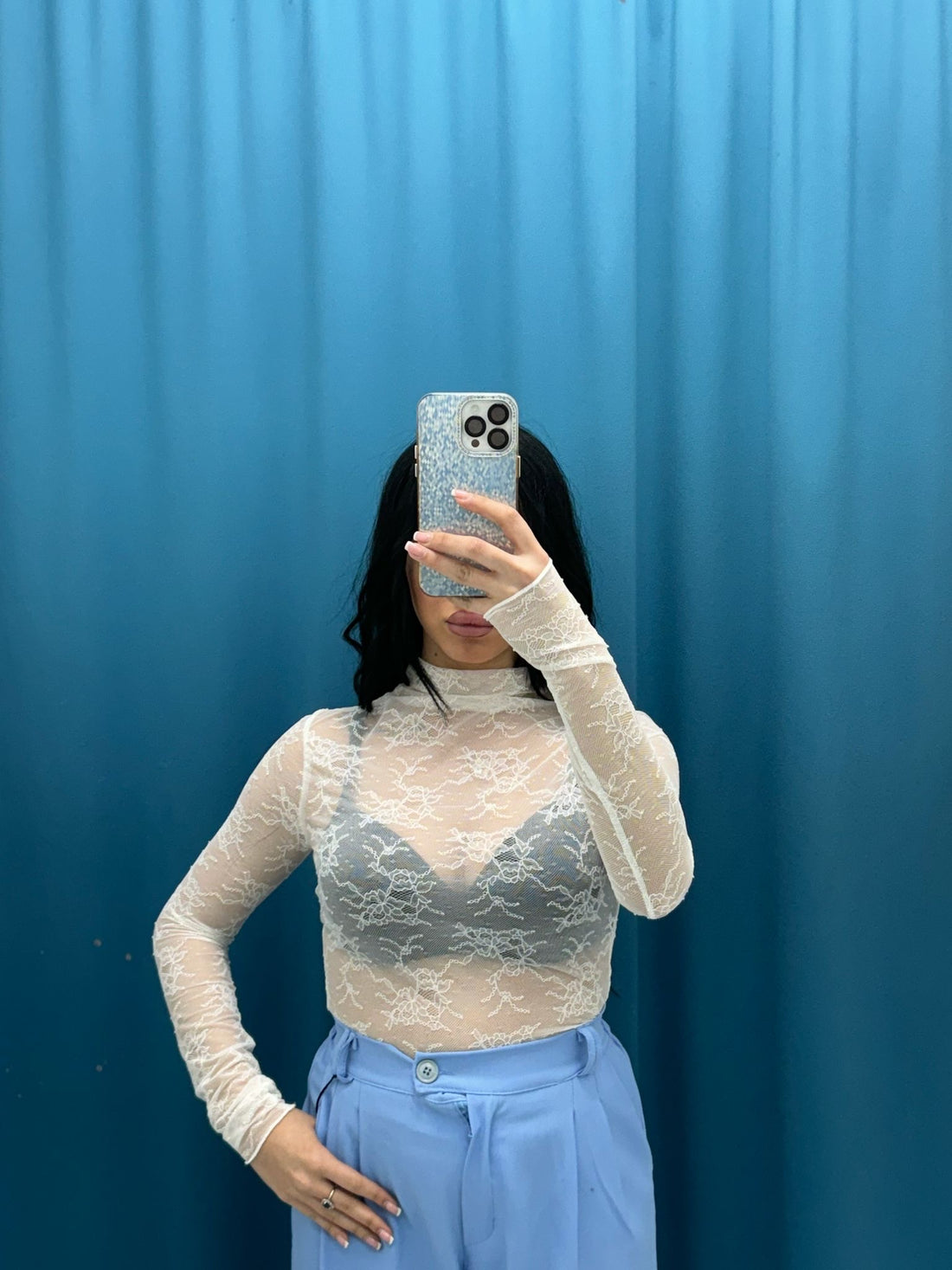 Maglia in pizzo 17112