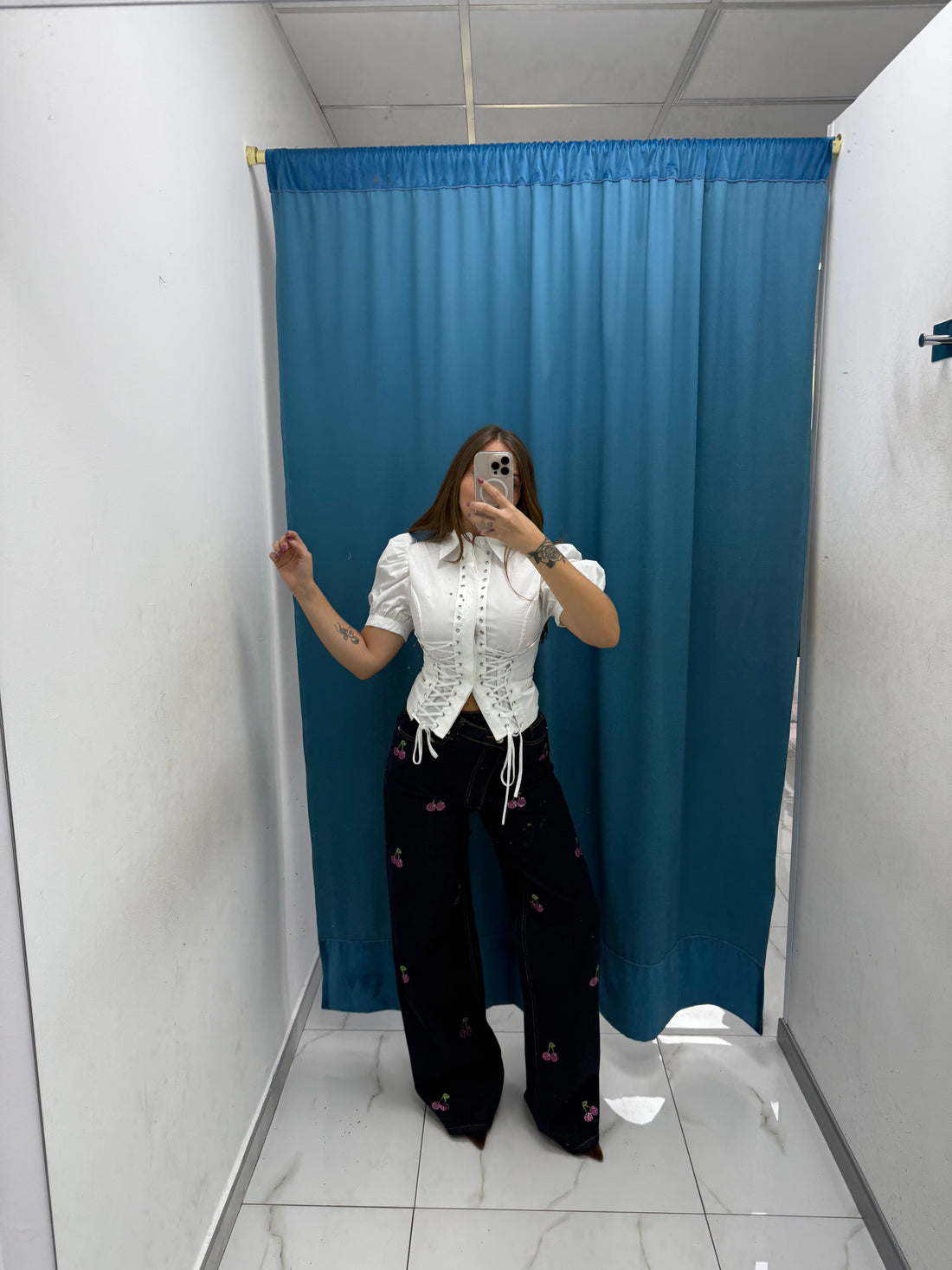 Camicia laced up 39412