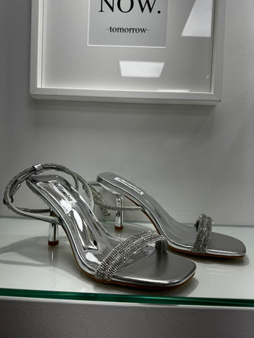 Sandali argento con strass 2552