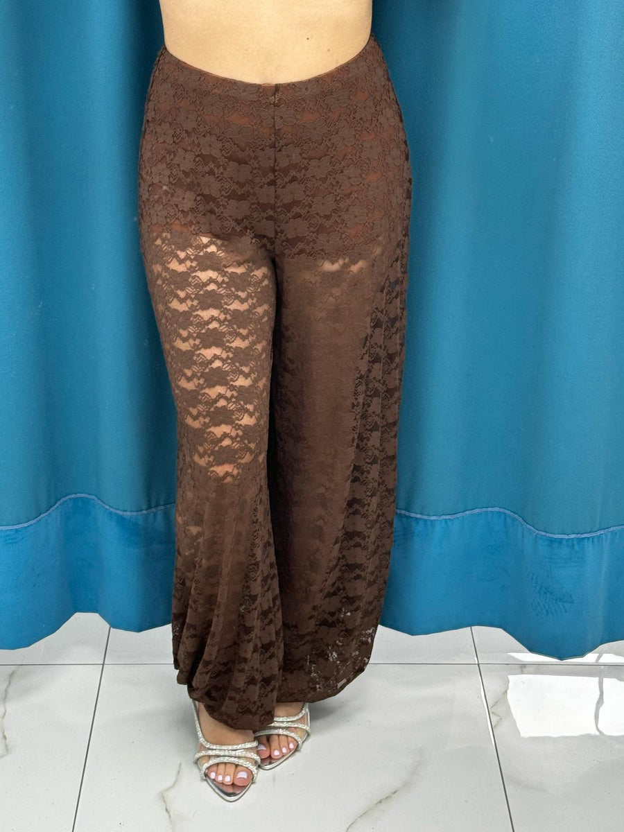 Pantalone palazzo in pizzo lumina 2874