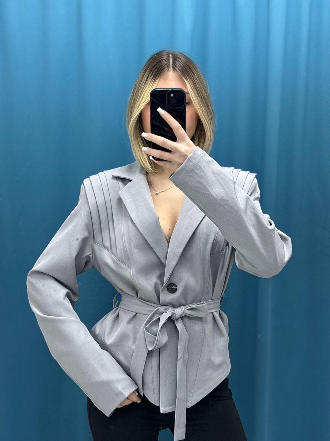 Blazer "Belted Elegance"-66767