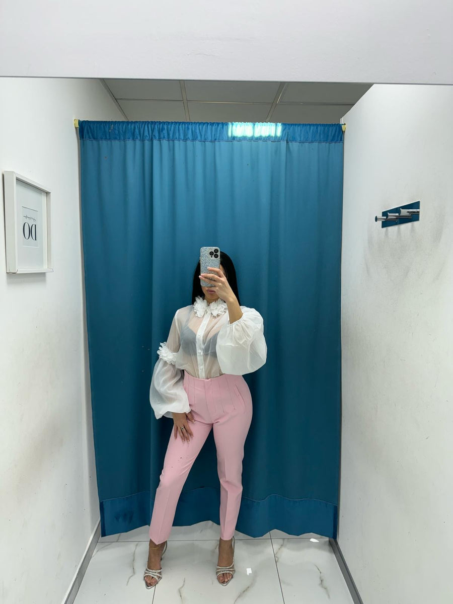Pantalone slim fit rosa 8870