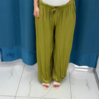 Pantalone palazzo satin 24205