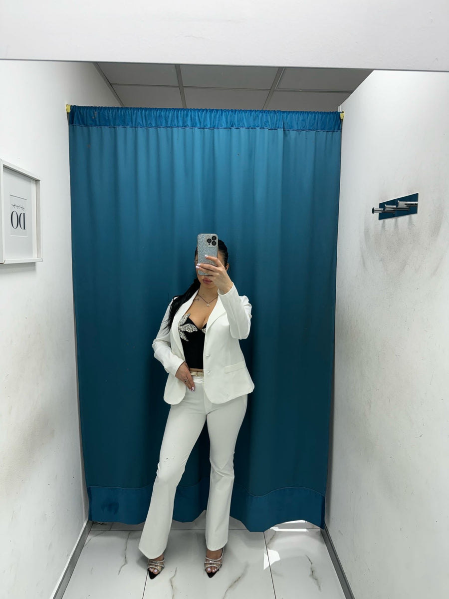 Pantalone slim bianco 51134