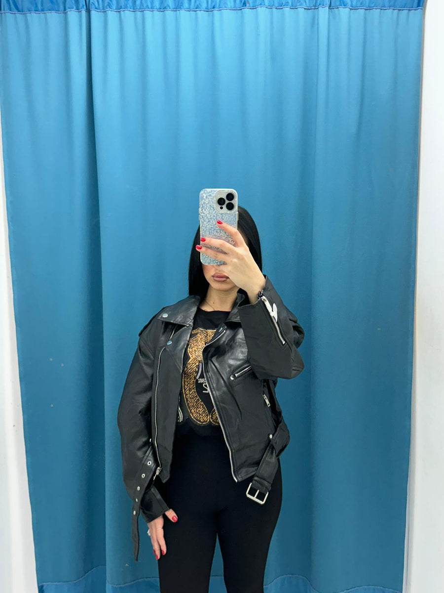 Giacca Biker nero 7073