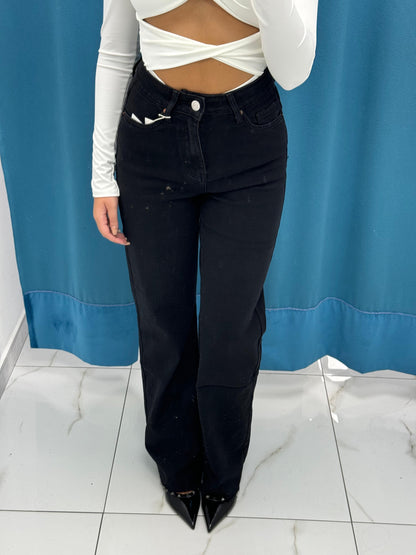 Jeans dritti black 206