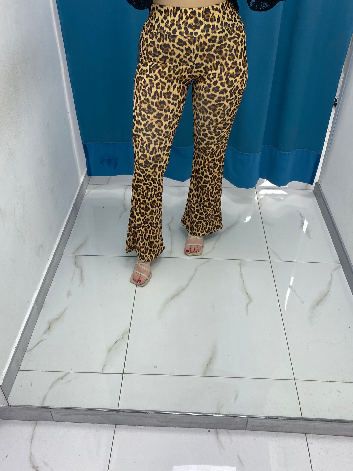 Pantalone a zampa leopardato 5753