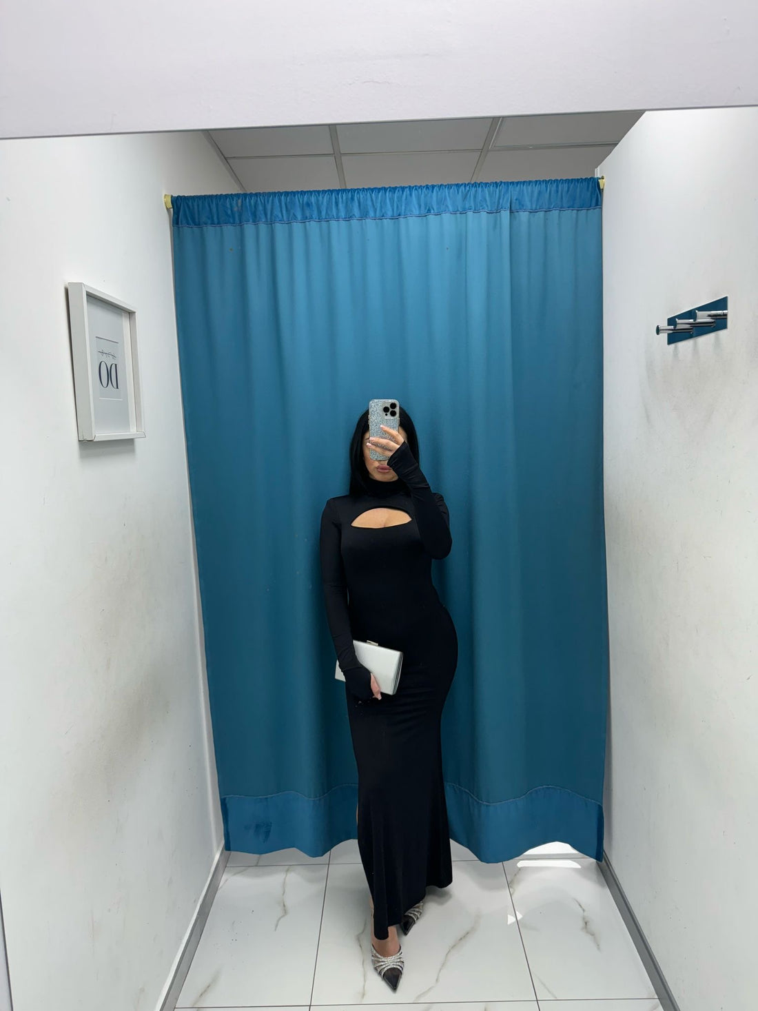 Vestito longuette con scollo 13420