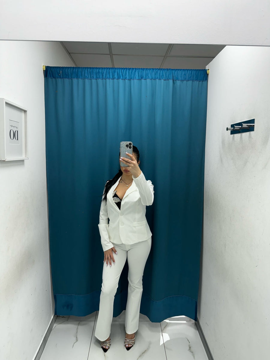 Pantalone slim bianco 51134