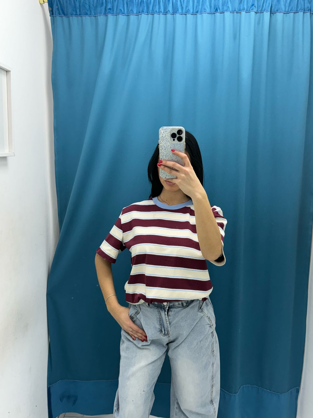 T-shirt a righe Lumina 2287