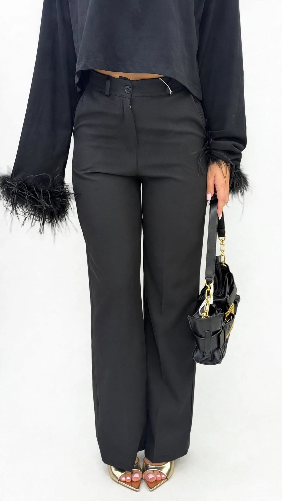 Pantalone wide leg-11938