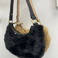 Borsa baguette in ecopelliccia