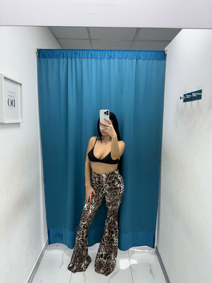 Pantalone a zampa maculato 10028