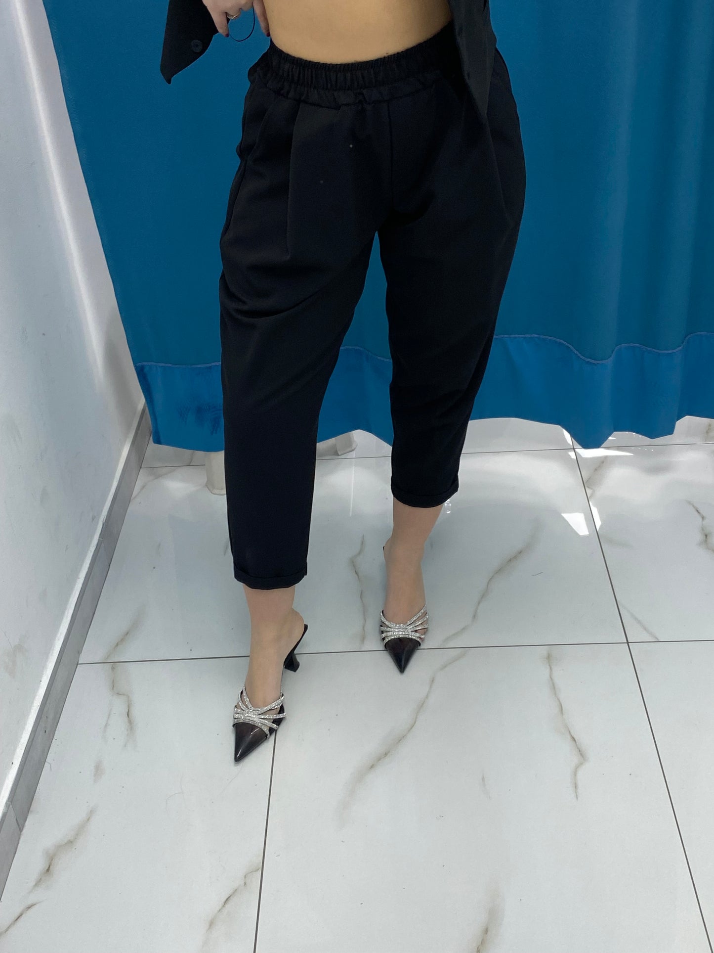 Pantalone slouchy capri