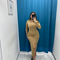 Vestito lungo con bottoni 5793