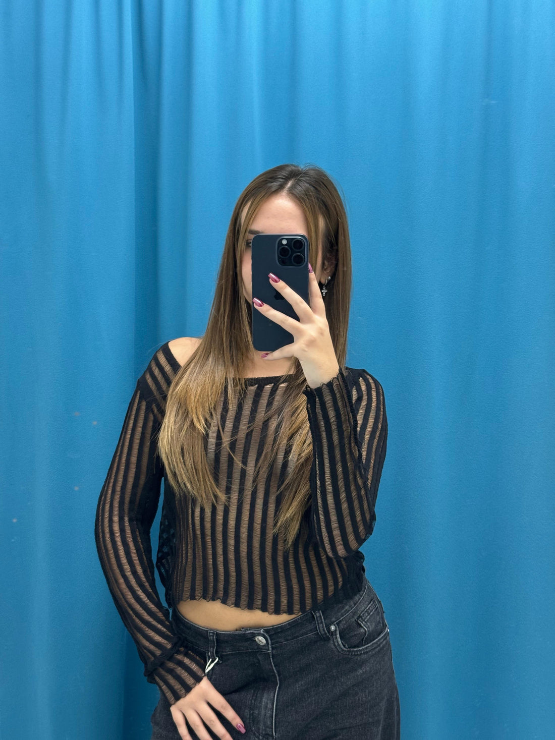 Maglia con trasparenze 1323