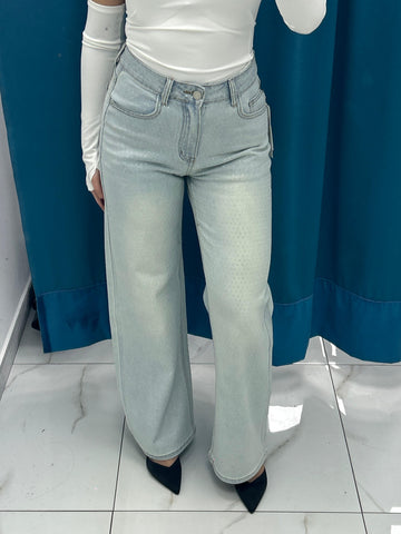 Jeans wide leg brillantini 102