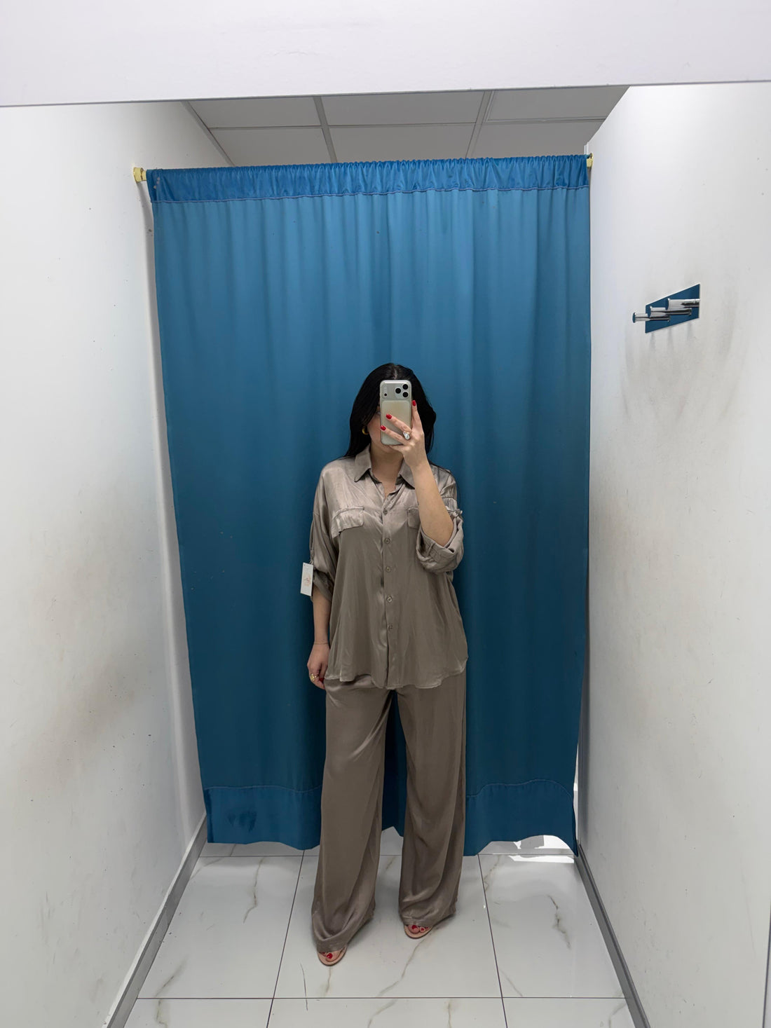 Pantalone palazzo satin 24205