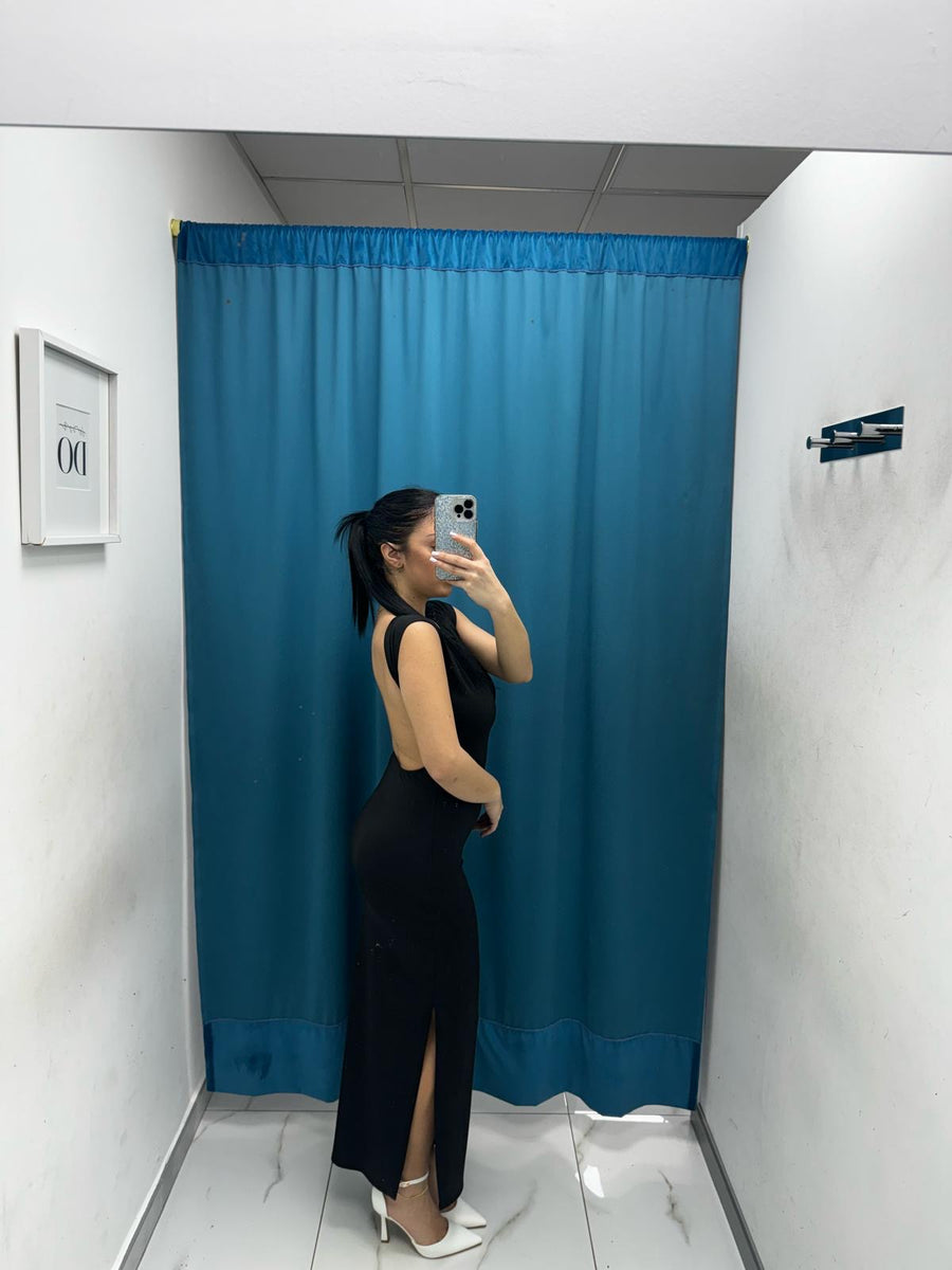 Vestito lungo con scollo sul retro 33994