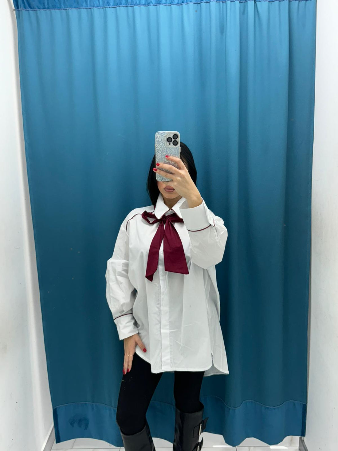 Camicia con fiocco 15933