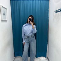 Jeans balloon sfrangiato 11521