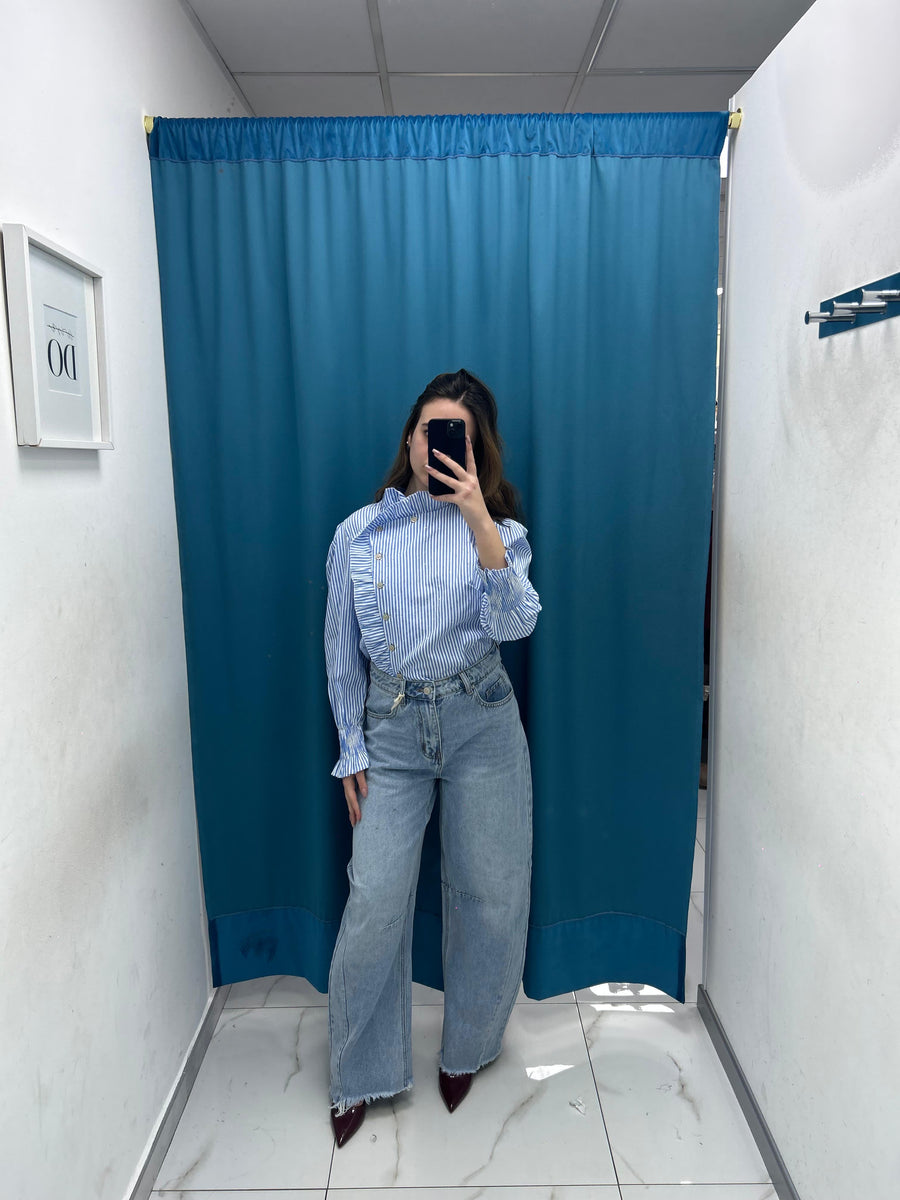 Jeans balloon sfrangiato 11521