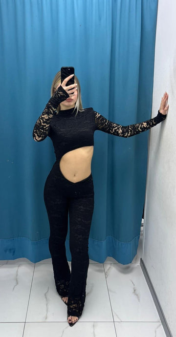 Lace Allure Jumpsuit - 3275