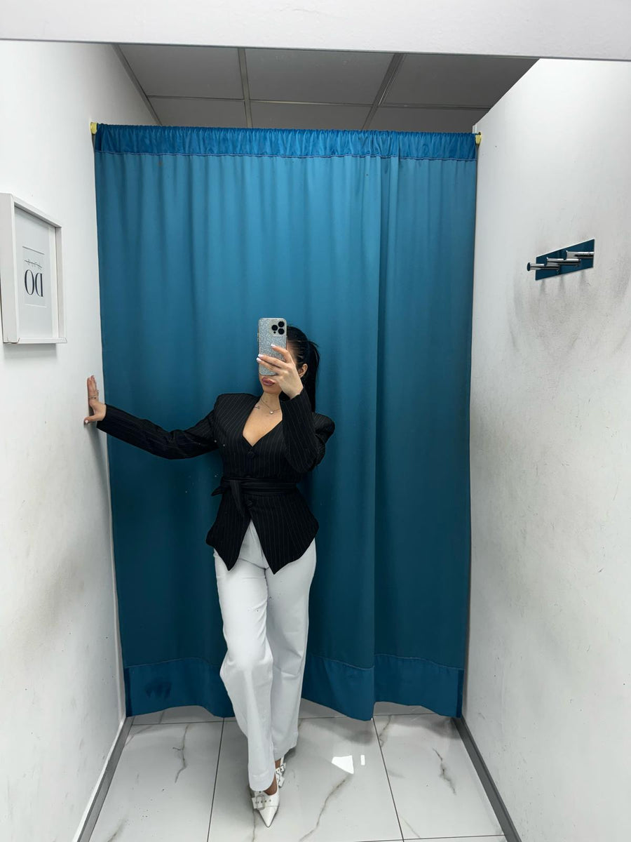 Jeans bianco wide leg 33813