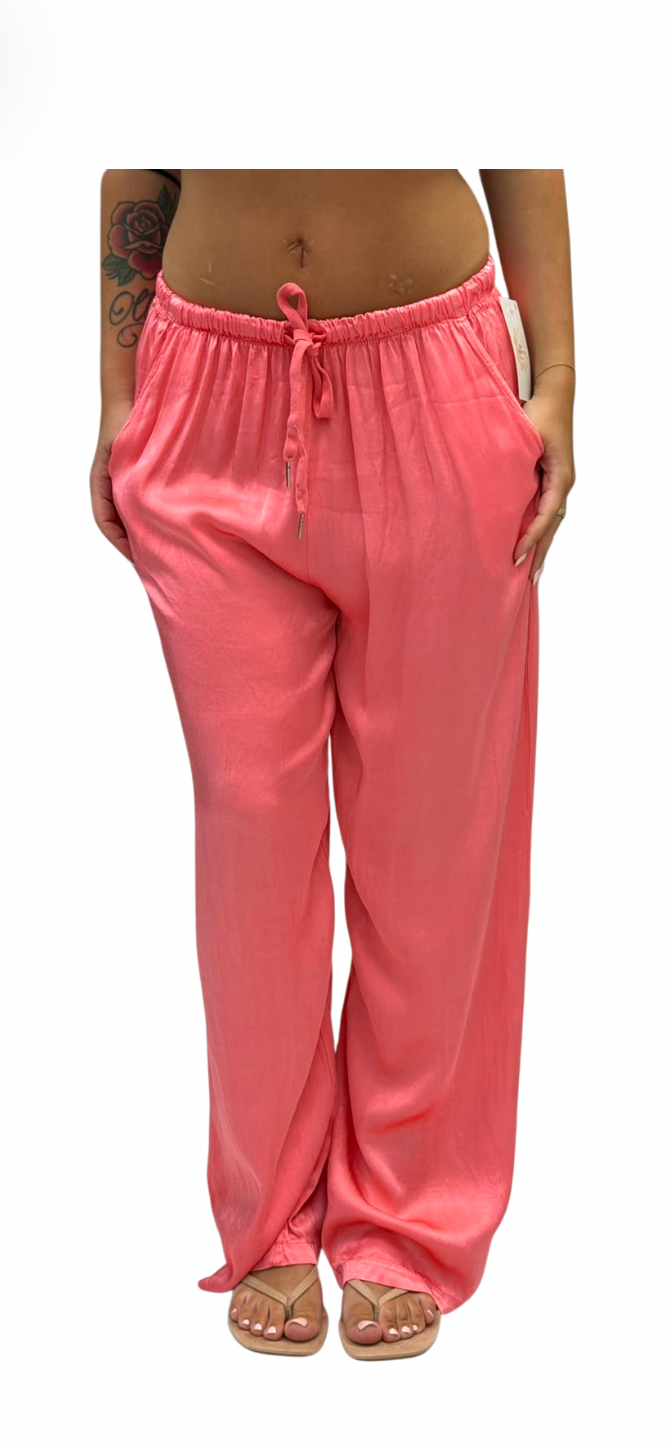 Pantalone palazzo satin 24205