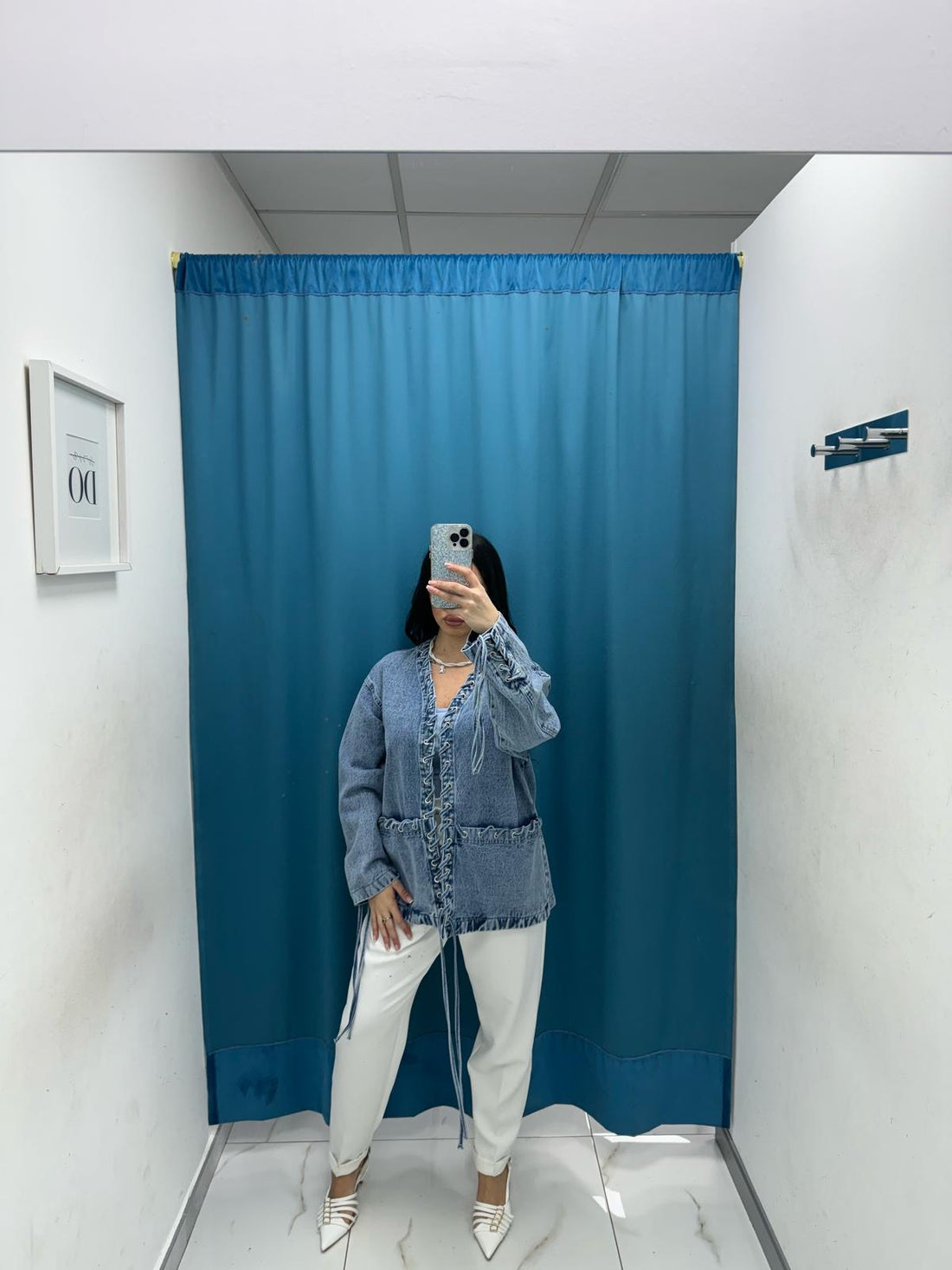 Giacca in denim con lacci 611