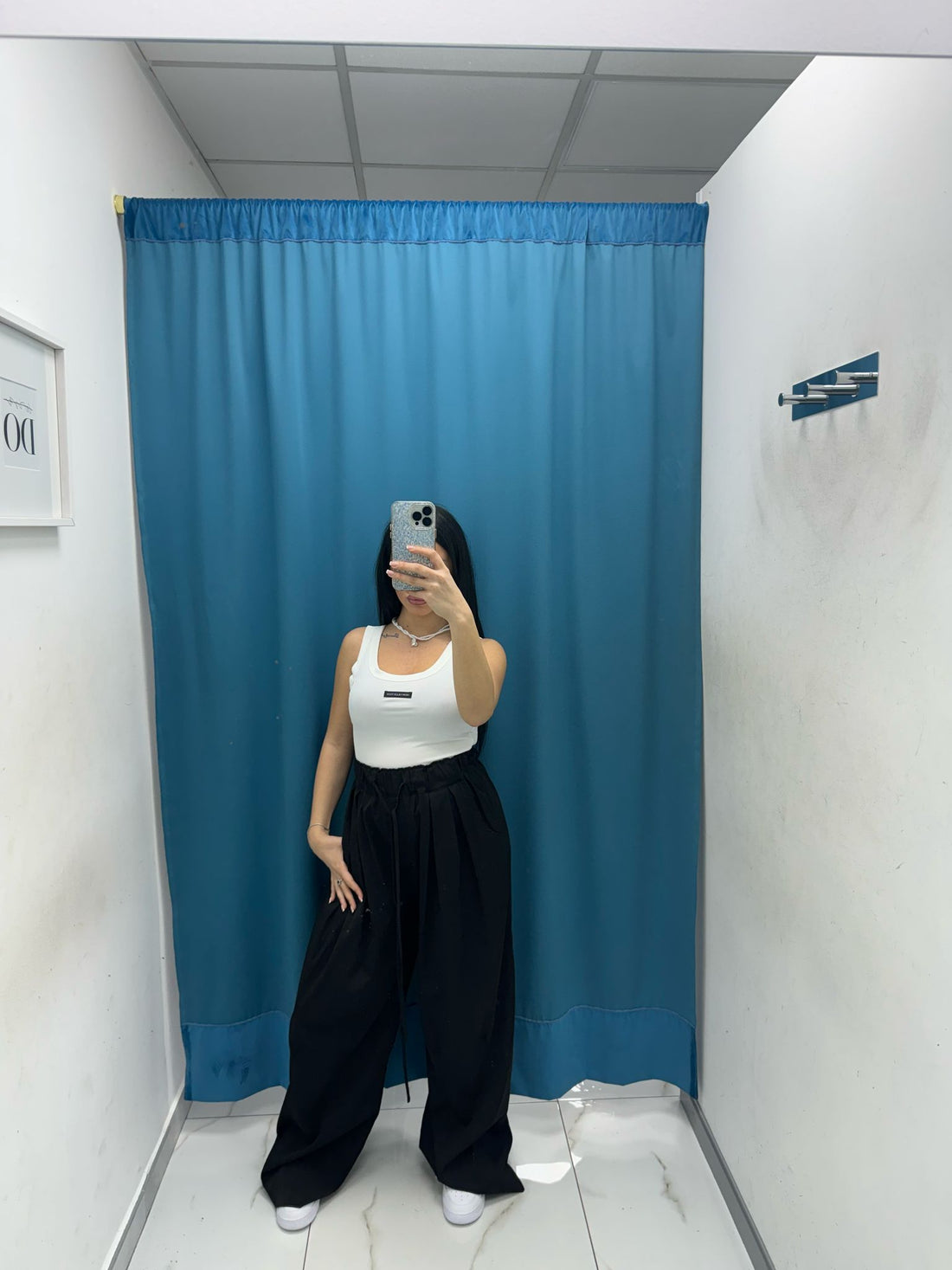 Pantalone a palazzo con tasche 80099