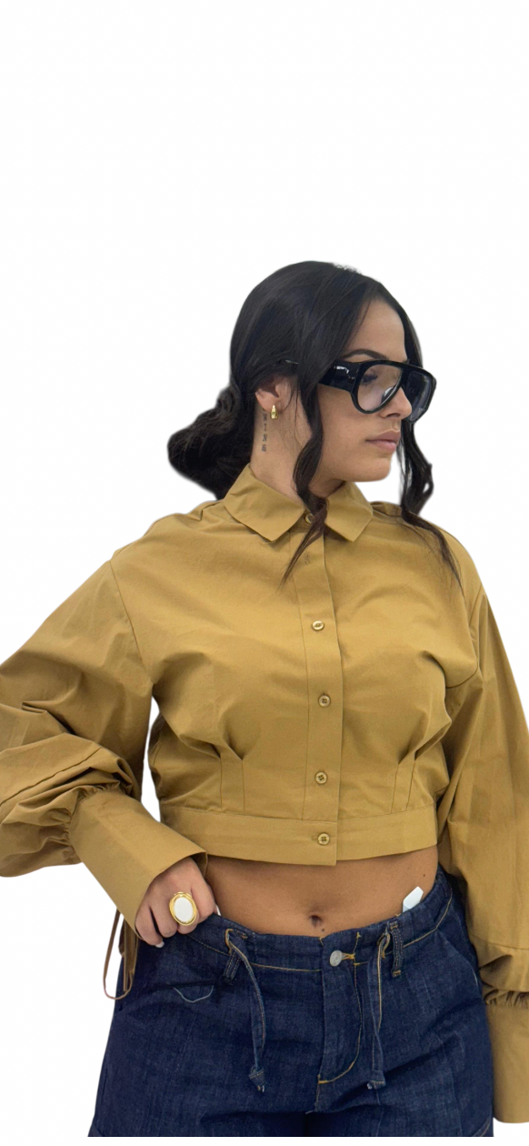 Camicia Cropped "Chloe Tie"-065