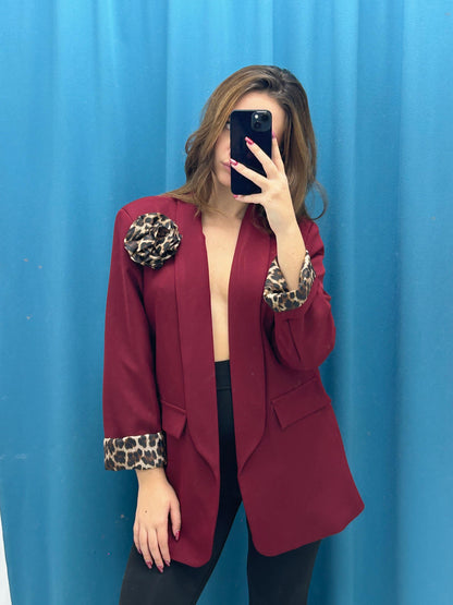 Blazer con dettagli animalier 8397