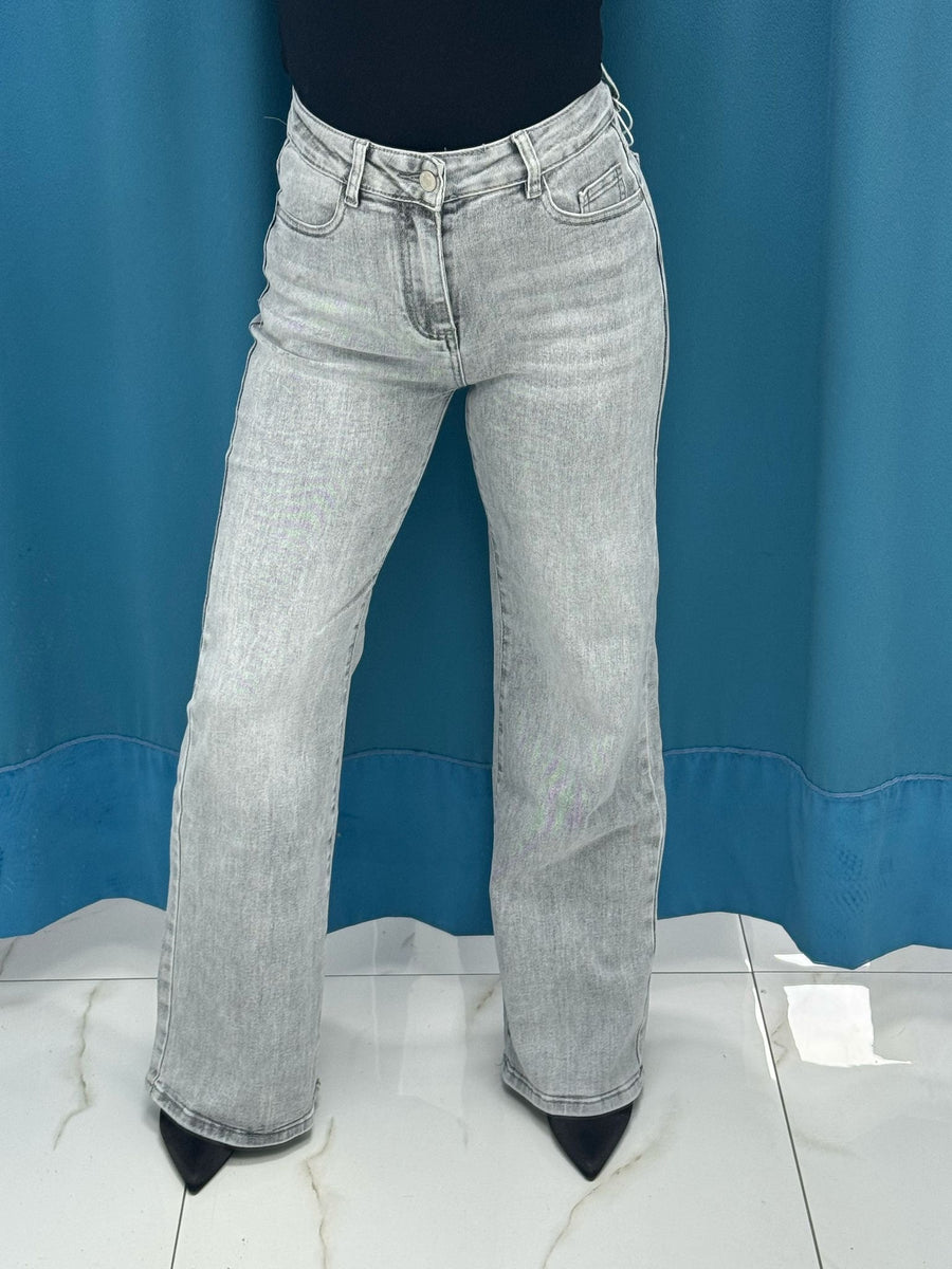 Jeans a palazzo grigio 22173