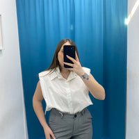 Camicia oversize con spalline 32828