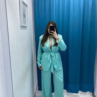 Tailleur satin giacca e pantalone GC32