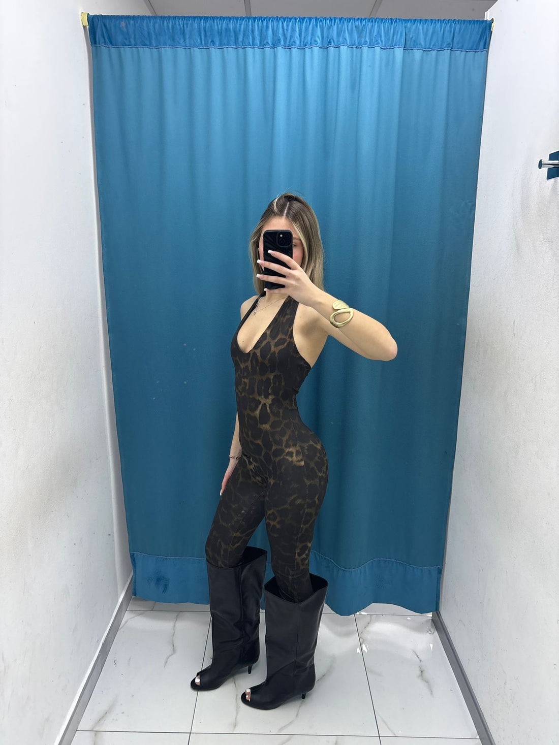 Jumpsuit"Wild V Leopard"-295