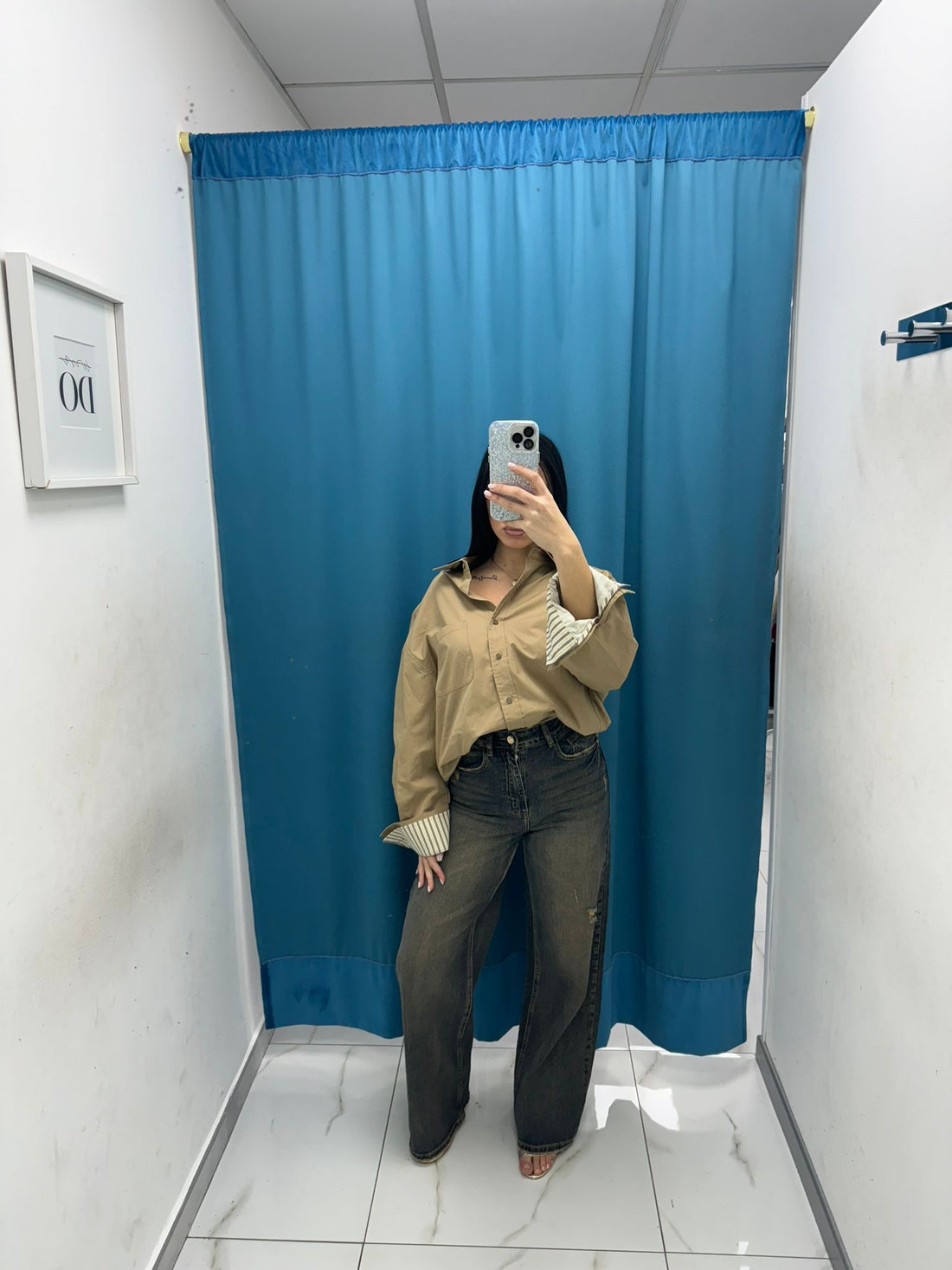 Giacca oversize beige Lumina 24091