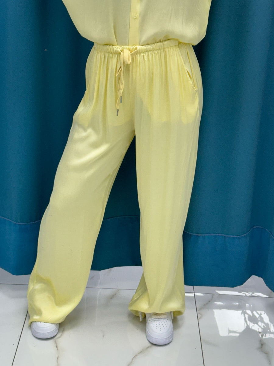 Pantalone palazzo satin 24205